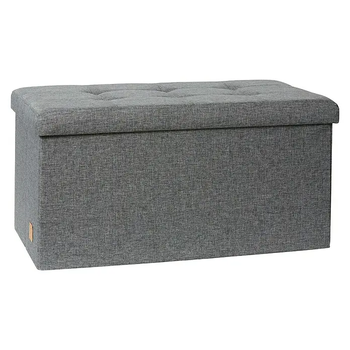 Store It Kutija za sjedenje i spremanje stvari Premium Home - D x Š x V: 38 x 76 x 38 cm, Sive boje - Dijagonalni pogled