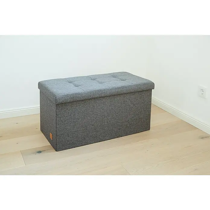 Store It Kutija za sjedenje i spremanje stvari Premium Home - D x Š x V: 38 x 76 x 38 cm, Sive boje - Živopisni prikaz