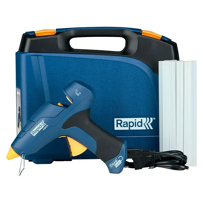 Rapid Heißklebepistolen-Set CG270 - Durchmesser Klebepatrone: 12 mm, 250 W, Passend für: Klebestifte 12 x 190 mm - Vorderansicht