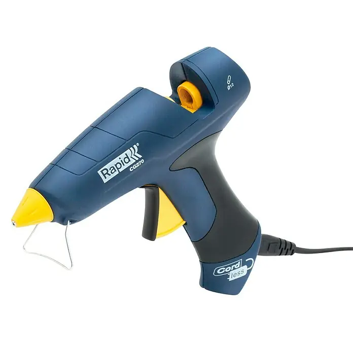 Rapid Heißklebepistolen-Set CG270 - Durchmesser Klebepatrone: 12 mm, 250 W, Passend für: Klebestifte 12 x 190 mm - Diagonale Ansicht