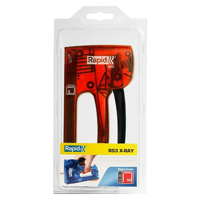 Rapid Handtacker R53 X-Ray - Geeignet für: Klammern Typ 53, Klammertiefe: 4 - 10 mm - Vorderansicht