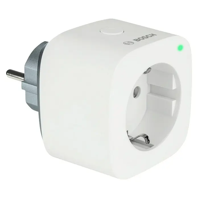Bosch Smart Home Smart-Steckdose Kompakt - Weiß, Max. Anschlussleistung: 3.680 W - Diagonale Ansicht