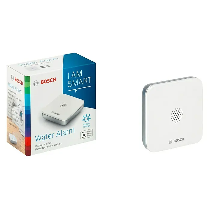 Bosch Smart Home Funk-Wassermelder - Batteriebetrieben, 75 x 75 x 25 mm - Diagonale Ansicht