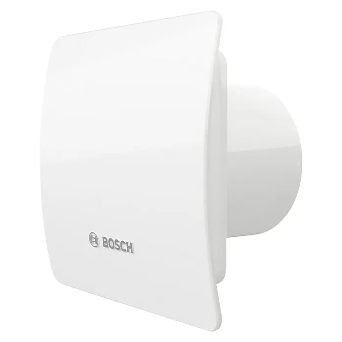 Bosch Ventilator Fan 1500 DH - Weiß, Durchmesser: 125 mm, Luftfeuchtigkeitssensor - Diagonale Ansicht