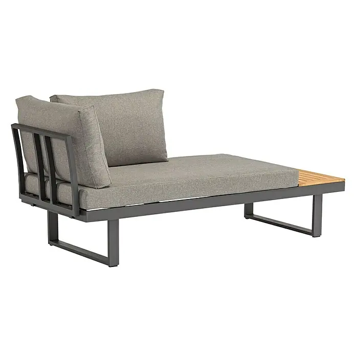 Sunfun Tatjana Vrtna sofa Alexis - Š x D x V: 175 x 78 x 70 cm, Antracit - Dijagonalni pogled
