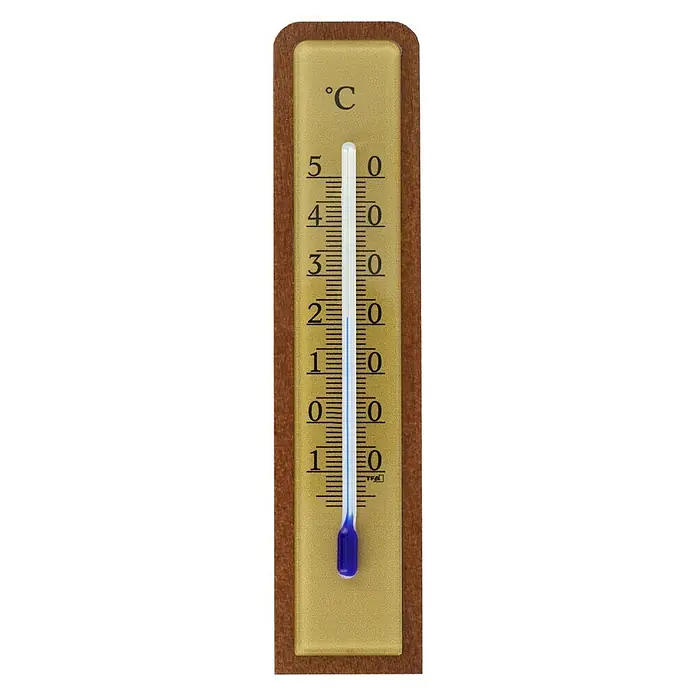 TFA Dostmann Innen-Thermometer - Nussbaum, Analog, Höhe: 13,3 cm - Vorderansicht