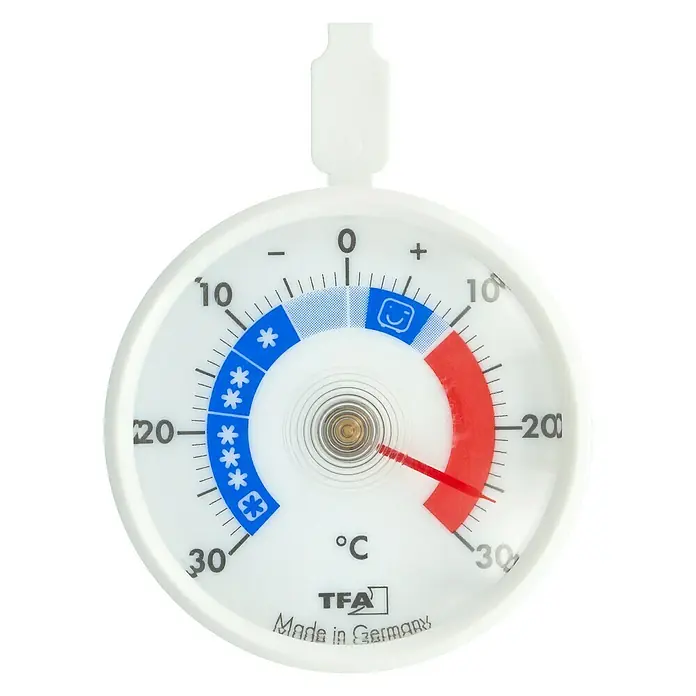 TFA Dostmann Kühlschrankthermometer - Anzeige: Analog, Durchmesser: 6,8 cm - Vorderansicht