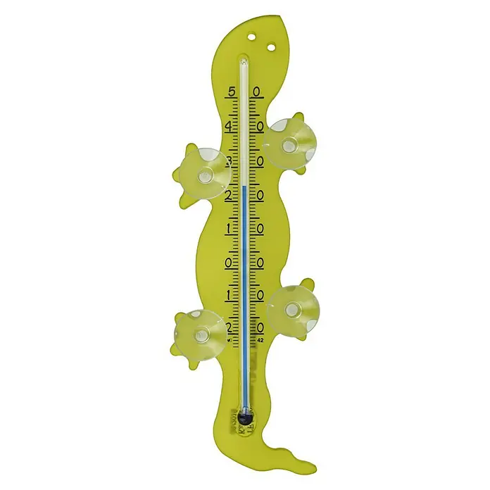 TFA Dostmann Fensterthermometer Gecko - Anzeige: Analog, Höhe: 22 cm - Vorderansicht