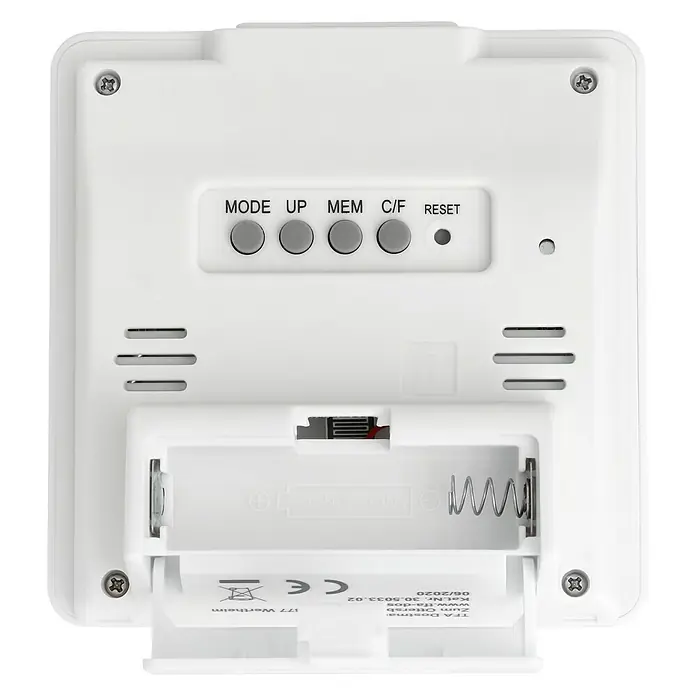 TFA Dostmann Thermo-Hygrometer - Digital, Breite: 9,4 cm - Rückansicht