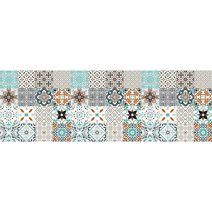 Mantel para mesa a metros Hidráulico - 140 cm, Multicolor - Primer plano