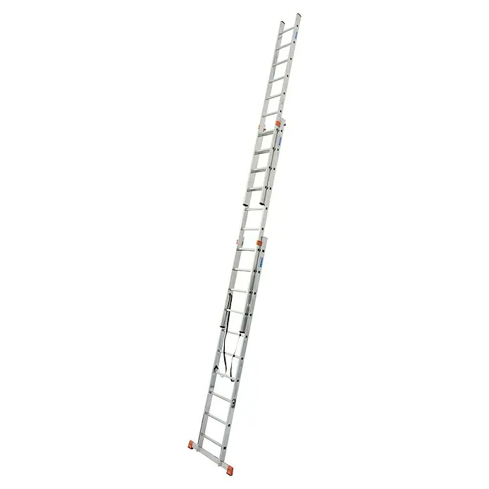 Krause Monto Schuifladder met sporten Tribilo - 3 x 10 sporten - Diagonaal zicht