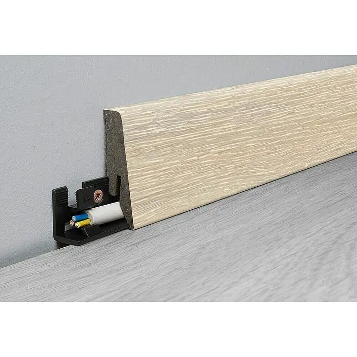 LOGOCLIC Aquaprotect Podna kutna lajsna - 2,6 m x 18 mm x 58 mm, Ravni oblik - Detaljan prikaz
