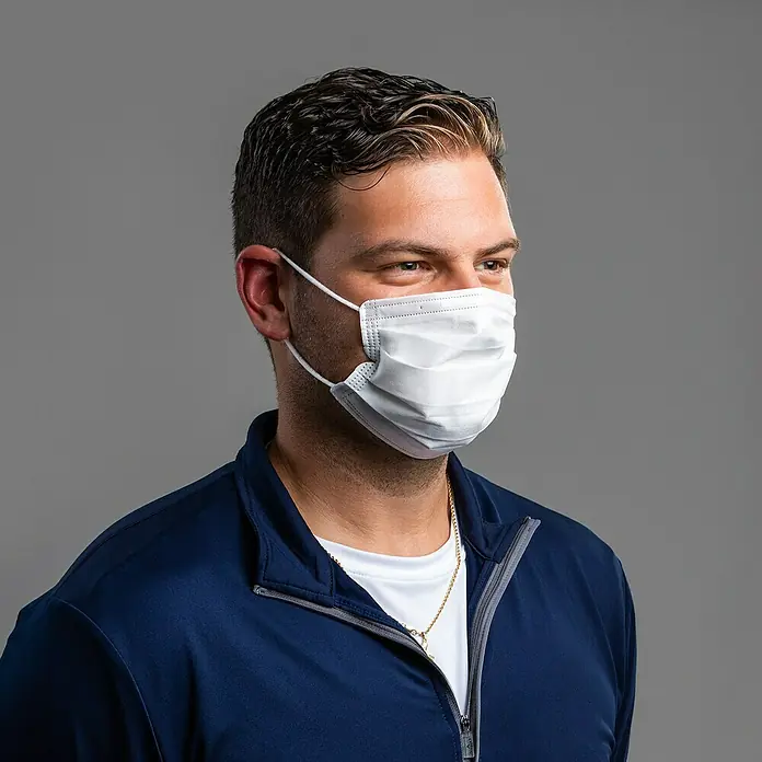 Medizinische Maske weiß - 50 Stk. - Anwendungsbeispiel