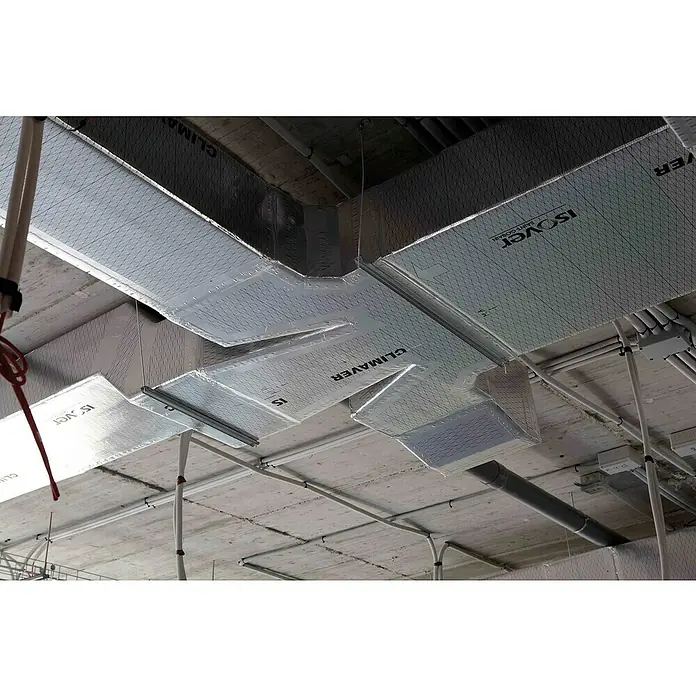 Isover Lana de vidrio Climaver Plus R - 3 m x 1,19 m x 25 mm - Primer plano