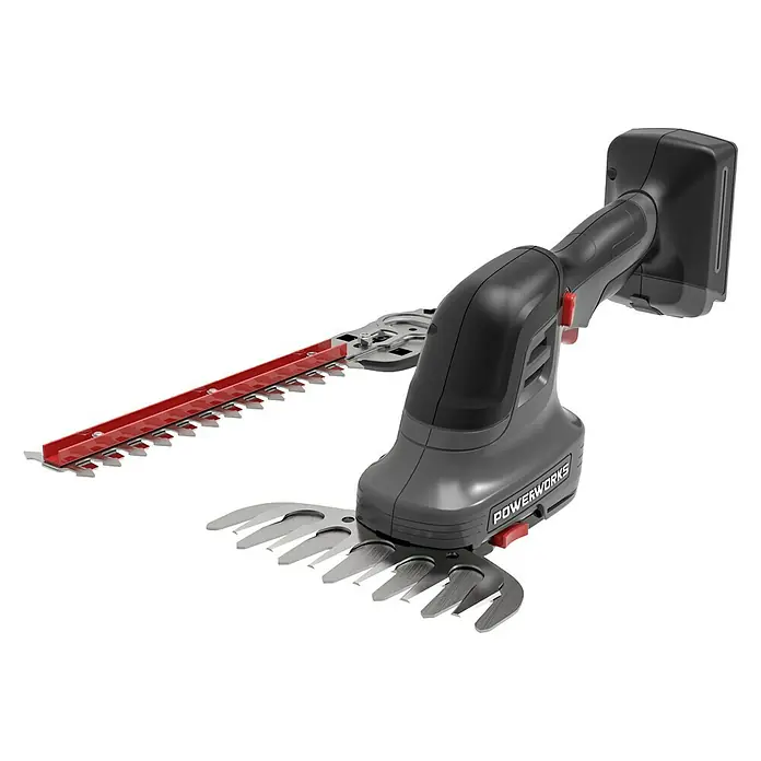 Powerworks Dual Voltage Akumulatorske škare za travu i grmove - 24 V, Litij-ionska, Bez akumulatora - Dijagonalni pogled