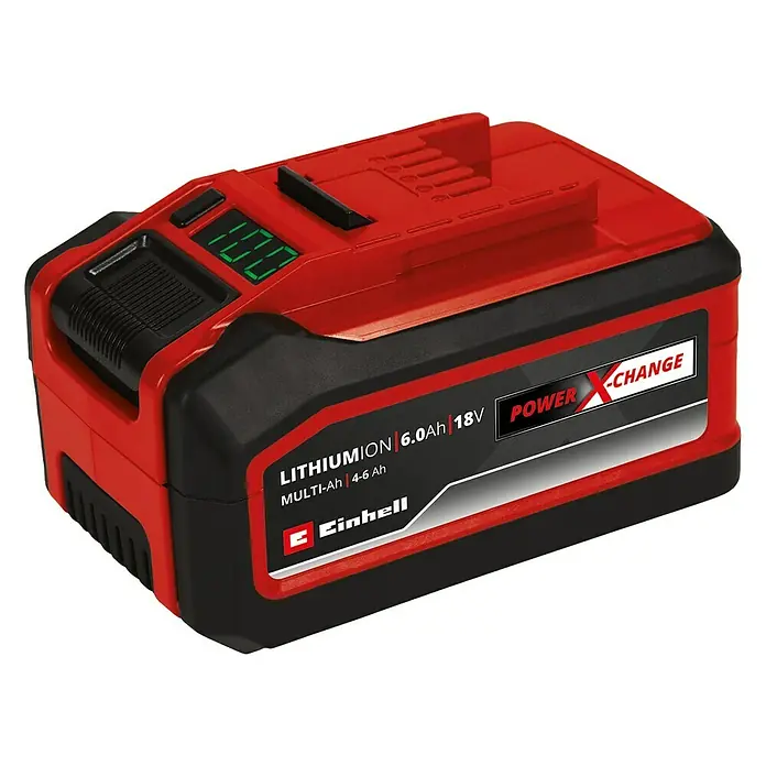 Einhell Power X-Change Batería Multi-Ah Plus - 18 V, 6 Ah - 4 Ah - Vista angular