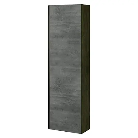 Hoge kast York Beton - Zwarte Greep