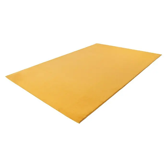 Kurzflorteppich Paradise - Gelb, 170 x 120 cm, 100 % Polyester (Flor) - Diagonale Ansicht