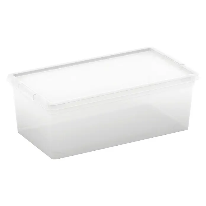 KIS Aufbewahrungsbox C-Box XS+ - 19 x 33,5 x 12 cm, 6 l, Transparent - Diagonale Ansicht