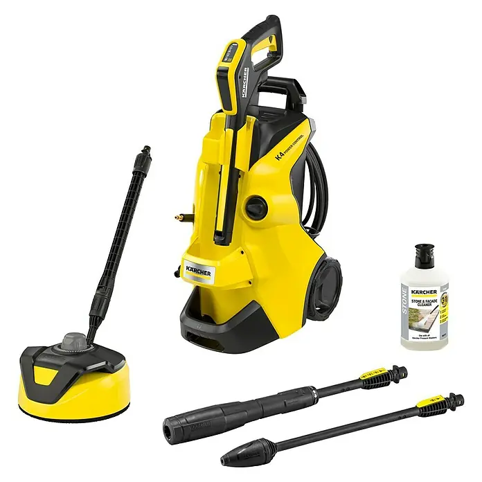 Kärcher Hidrolimpiadora de alta presión K 4 Power Control Home - 1.800 W, Presión máx.: 130 bar, Capacidad de bombeo: Máx. 420 l/h - Vista angular