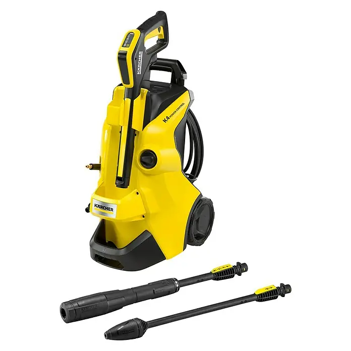 Kärcher Visokotlačni čistač K4 Power Control - 1.800 W, Maksimalni tlak: 130 bar, Radni protok: Maks. 420 l/h - Dijagonalni pogled