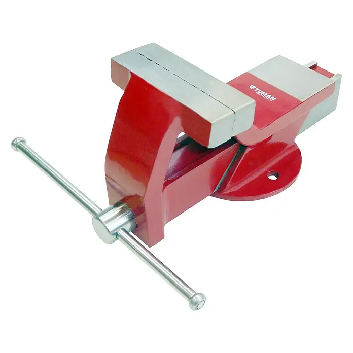 Tornillo de banco 105150 - Anchura de sujeción: 100 mm, Fijo, Metal - Vista angular