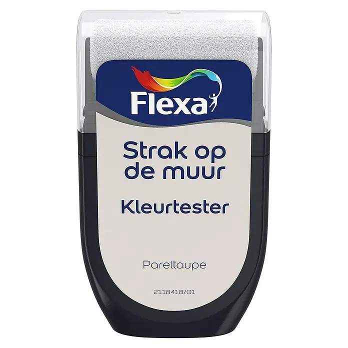 Flexa Strak op de Muur Kleurtester - Pareltaupe, 30 ml, Mat - Vooraanzicht