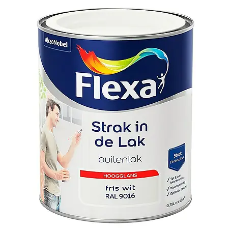 Flexa Strak in de Lak Witte lak Fris Wit RAL 9016 Terpentinebasis
