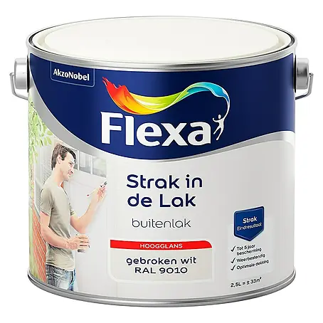 Flexa Strak in de Lak Witte lak Gebroken Wit RAL 9010