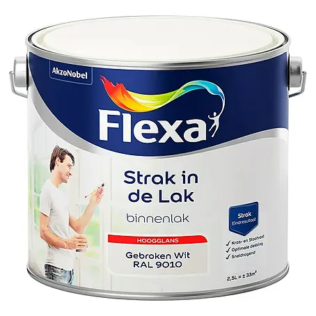 Flexa Strak in de Lak Lak Gebroken Wit RAL 9010