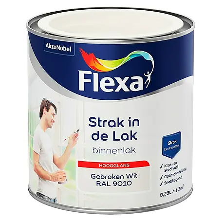 Flexa Strak in de Lak Lak Gebroken Wit RAL 9010