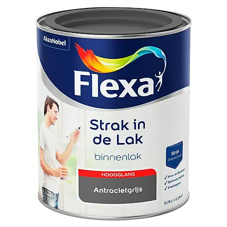 Flexa Strak in de Lak Lak Antracietgrijs
