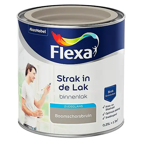 Flexa Strak in de Lak Kleurlak Boomschorsbruin