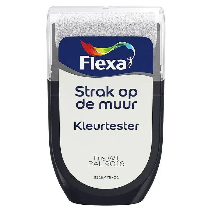 Flexa Strak op de Muur Kleurtester - Fris Wit, 30 ml, Mat - Vooraanzicht