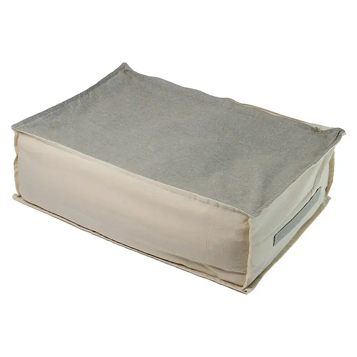 Funda protectora para cojines de respaldo palet - Beige, 60 x 40 x 20 cm, 100% algodón - Vista angular