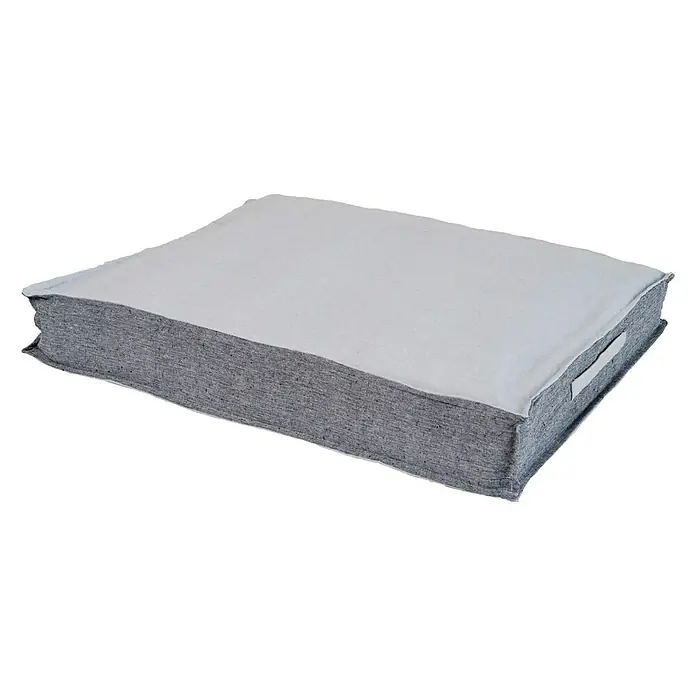 Funda protectora para cojines palet - Gris, 80 x 60 x 10 cm, 100% algodón - Vista angular