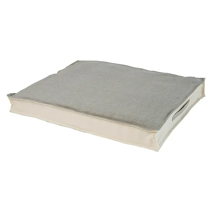 Funda protectora para cojines palet - Beige, 80 x 60 x 10 cm, 100% algodón - Vista angular