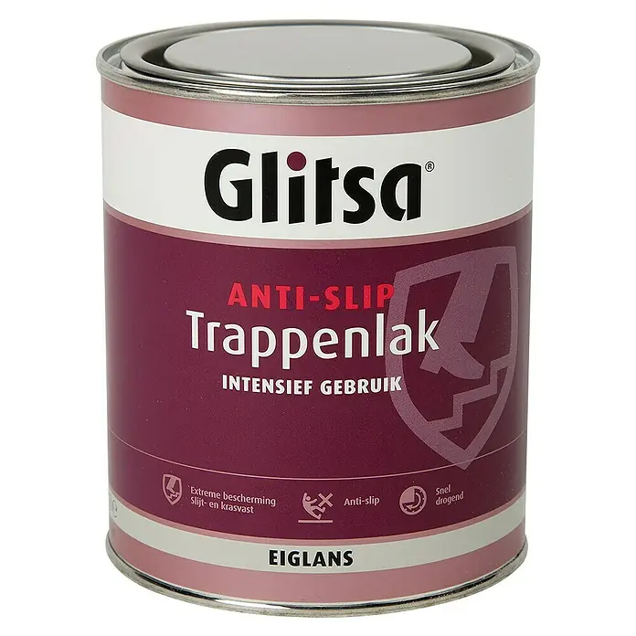 Glitsa Trappenlak Antislip - Transparant, 750 ml, Zijdeglans - Vooraanzicht