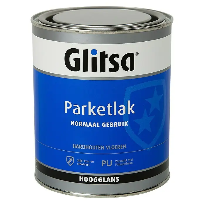 Glitsa Parketlak - Transparant, Hoogglans, 750 ml - Vooraanzicht