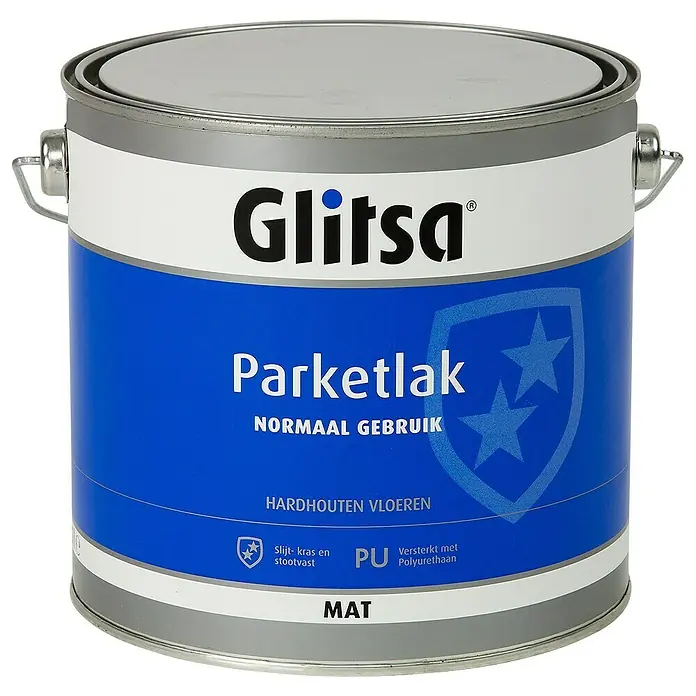 Glitsa Parketlak - Transparant, Mat, 2,5 l - Vooraanzicht