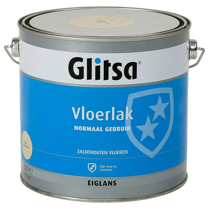 Glitsa Lak voor houten vloeren - Transparant, 2,5 l - Vooraanzicht