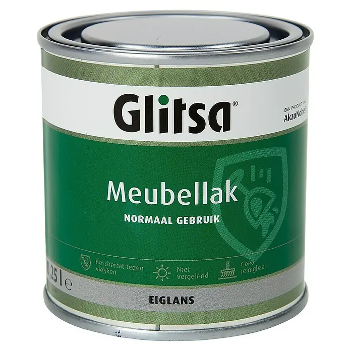 Glitsa Blanke meubellak Transparant - Transparant, 250 ml, Zijdeglans - Vooraanzicht