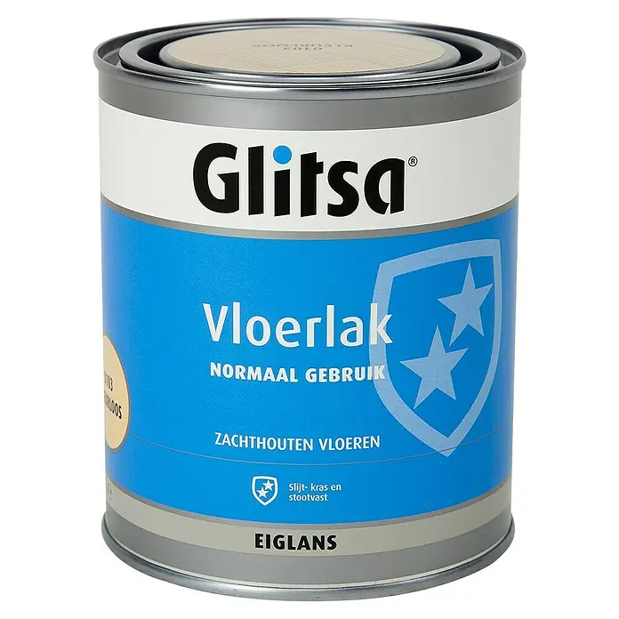 Glitsa Lak voor houten vloeren - Transparant, 750 ml - Vooraanzicht