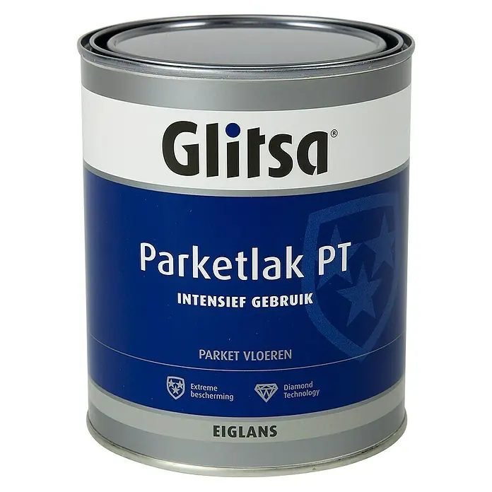 Glitsa Parketlak - Transparant, 1 l, Zijdemat - Vooraanzicht