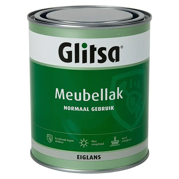 Glitsa Blanke meubellak Transparant - Transparant, 750 ml, Zijdeglans - Vooraanzicht