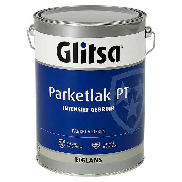Glitsa Parketlak - Transparant, 5 l, Zijdemat - Vooraanzicht