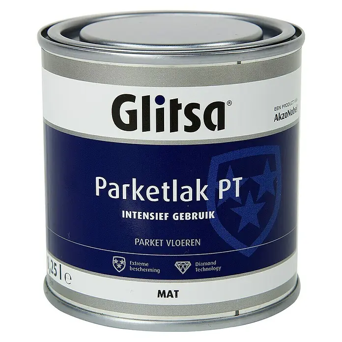 Glitsa Parketlak - Transparant, 250 ml, Mat - Vooraanzicht