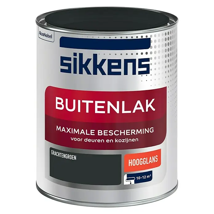 Sikkens Buitenverf Grachtengroen - Grachtengroen, Inhoud: 750 ml, Hoogglans - Vooraanzicht