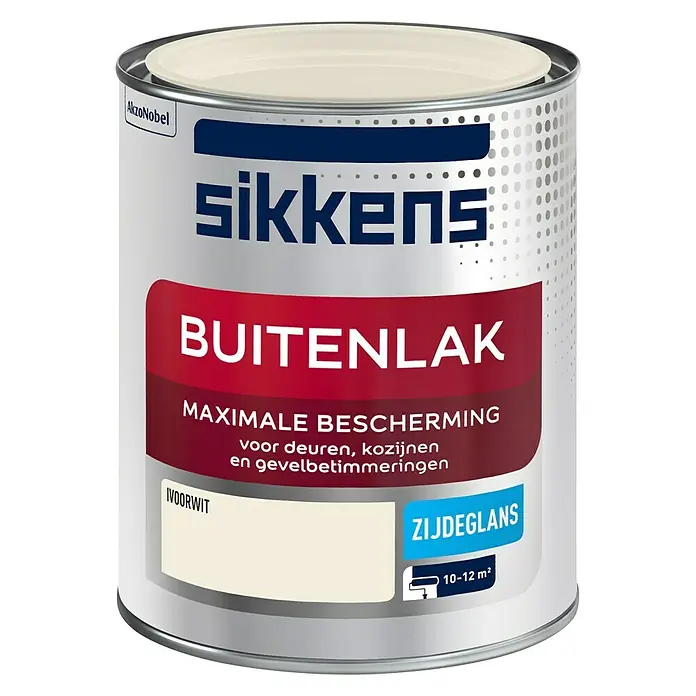 Sikkens Buitenverf Ivoorwit - Ivoorwit, 750 ml, Zijdeglans - Vooraanzicht