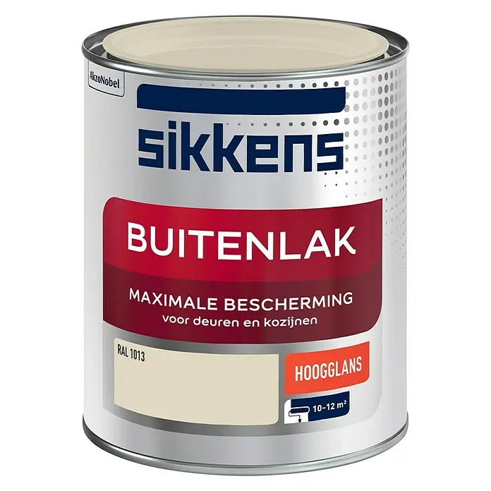 Sikkens Buitenverf RAL 1013 Natuursteen - Natuursteen, Inhoud: 750 ml, Hoogglans - Vooraanzicht